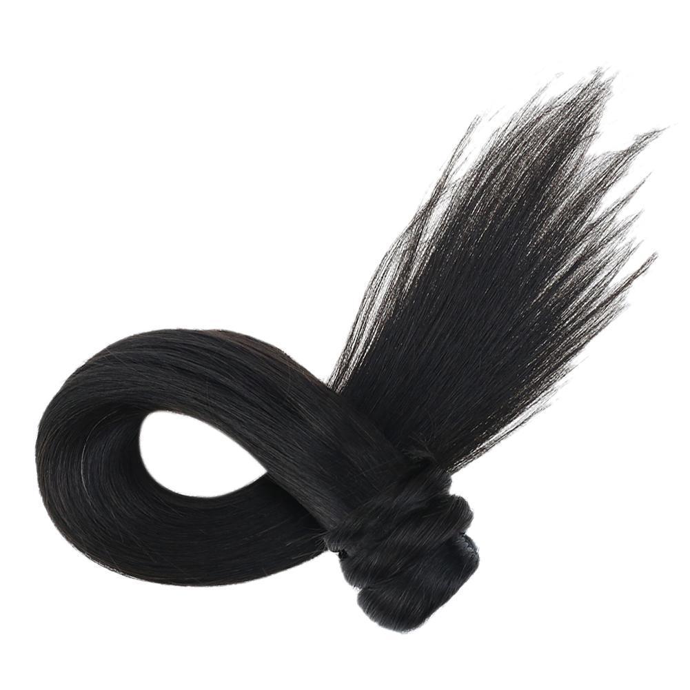 Ponytail 100% Remy Human Hair One Piece Extensions Off Black (#1B) - FShine Shop