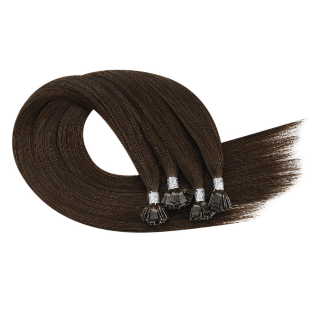 human hair flat tip extensions