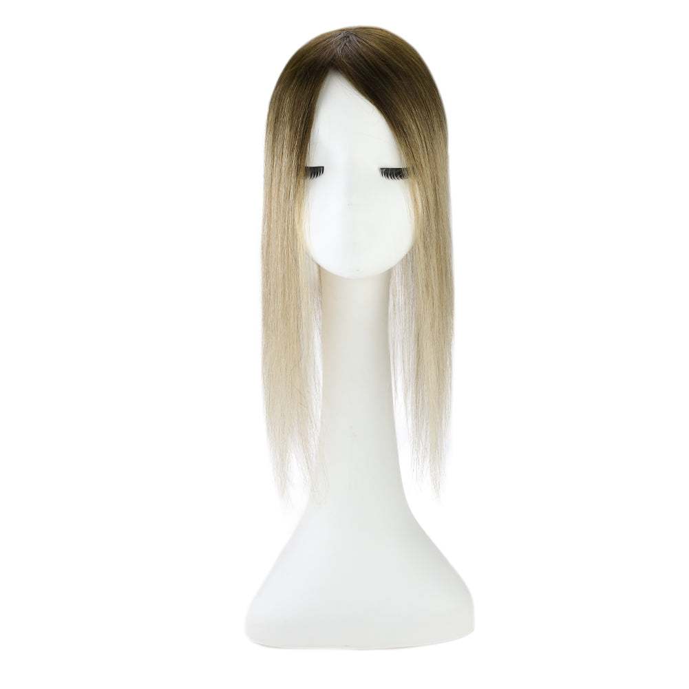 Up To 73% Off Lace Wig Toppers Hand-made Lace Base Hairpiece For Women Balayage Color 12*6cm (#3/8/22) - FShine Shop