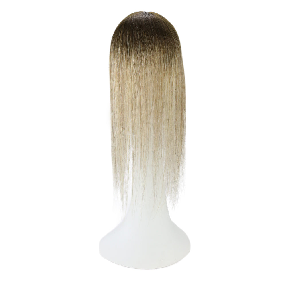 Up To 73% Off Lace Wig Toppers Hand-made Lace Base Hairpiece For Women Balayage Color 12*6cm (#3/8/22) - FShine Shop