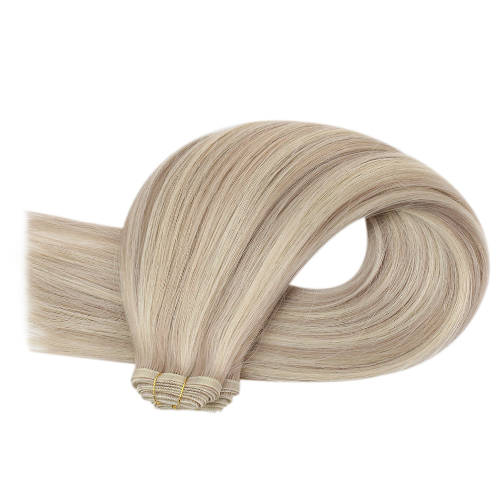 Fshine Virgin PU Sew In Hair Invisible 100% Remy Human Hair Weft Bundles Color #18P613 - FShine Shop