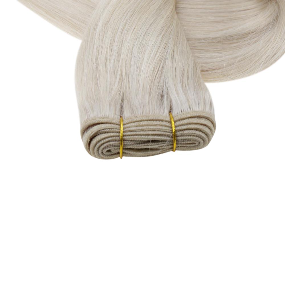 hair weft bundles blonde