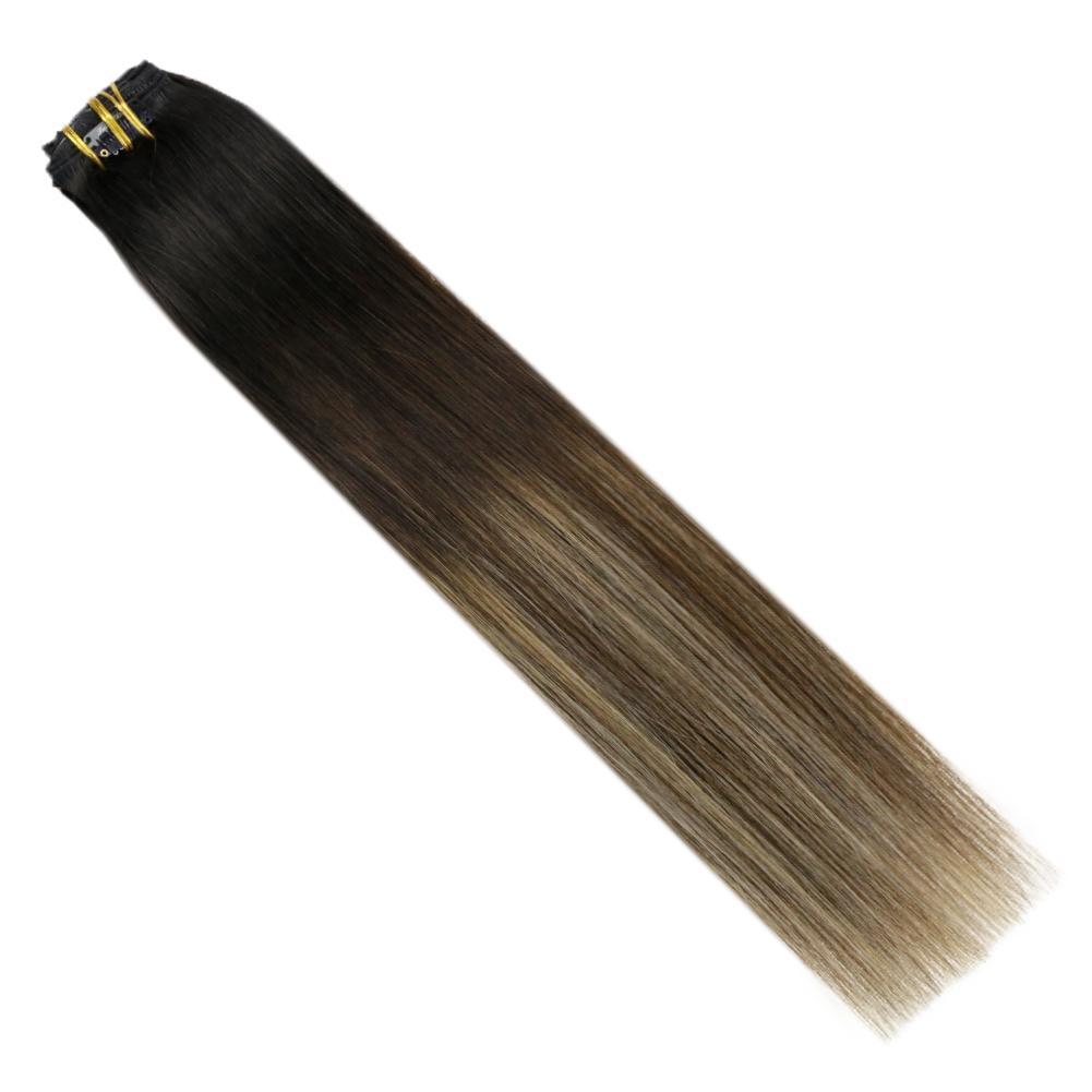 balayage extensions clip in remy clip