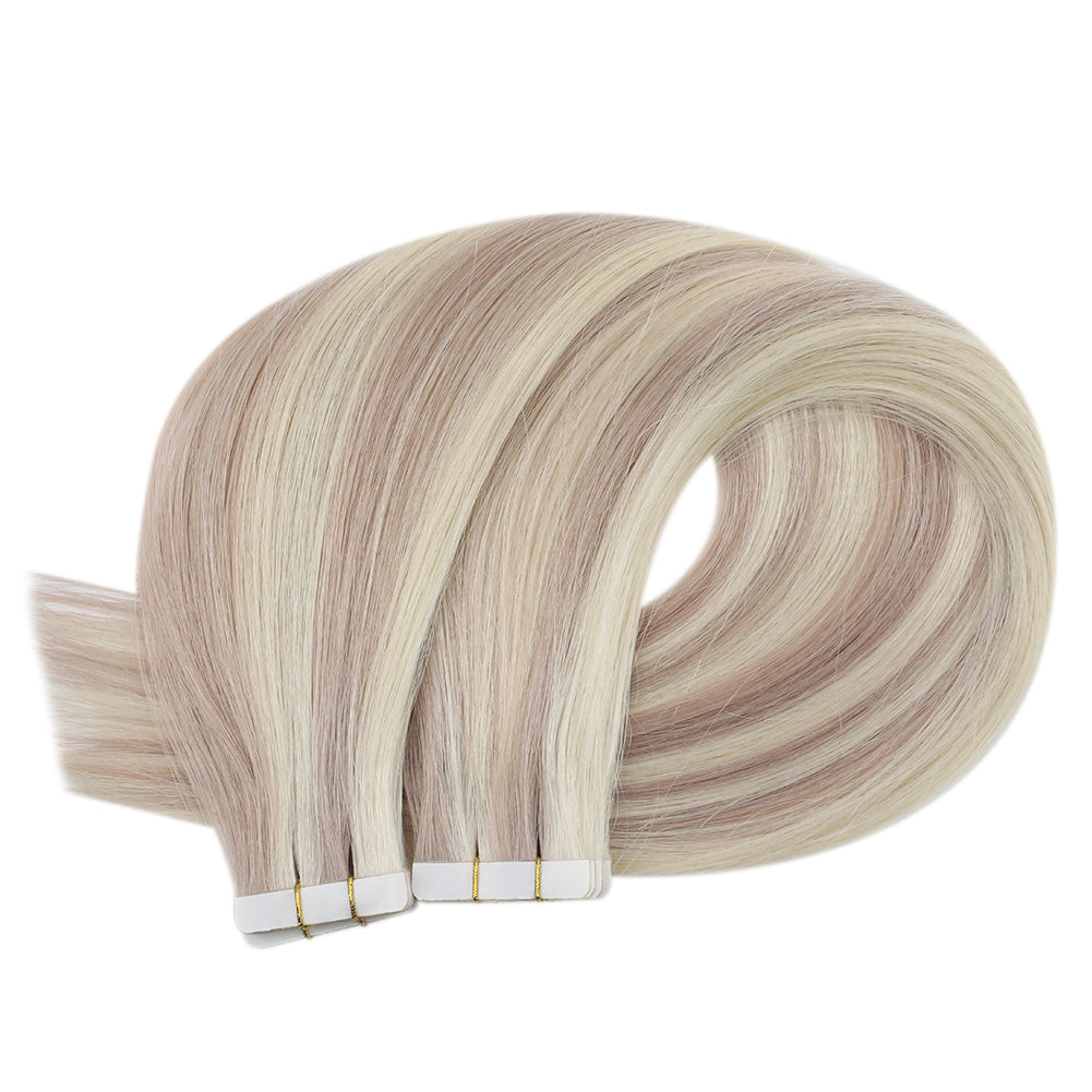 Up To 73% Off Seamless Injection Tape in Hair Extensions 100% Brazilian Virgin Hair Blonde Color(#18P613) - FShine Shop