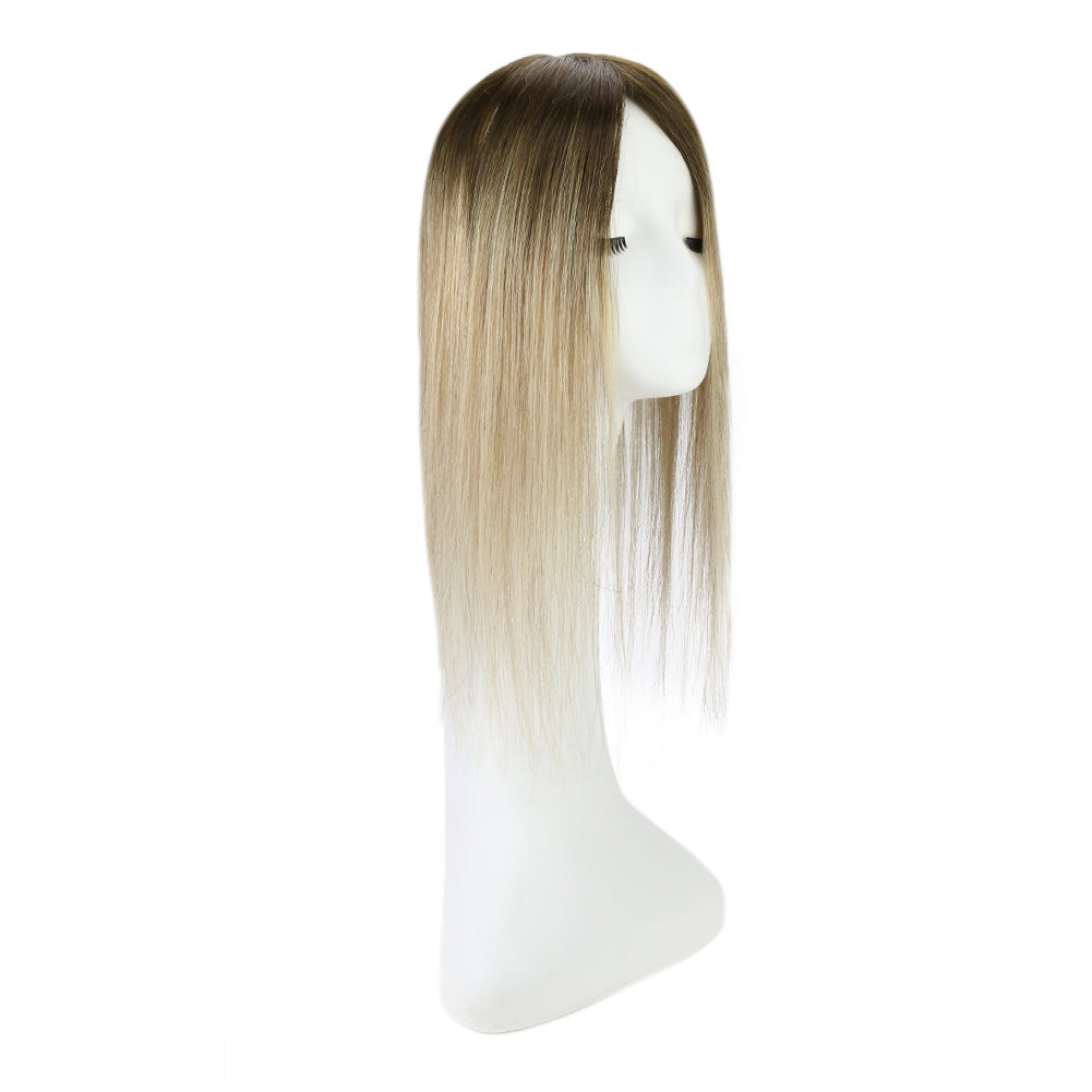 Up To 73% Off Lace Wig Toppers Hand-made Lace Base Hairpiece For Women Balayage Color 12*6cm (#3/8/22) - FShine Shop