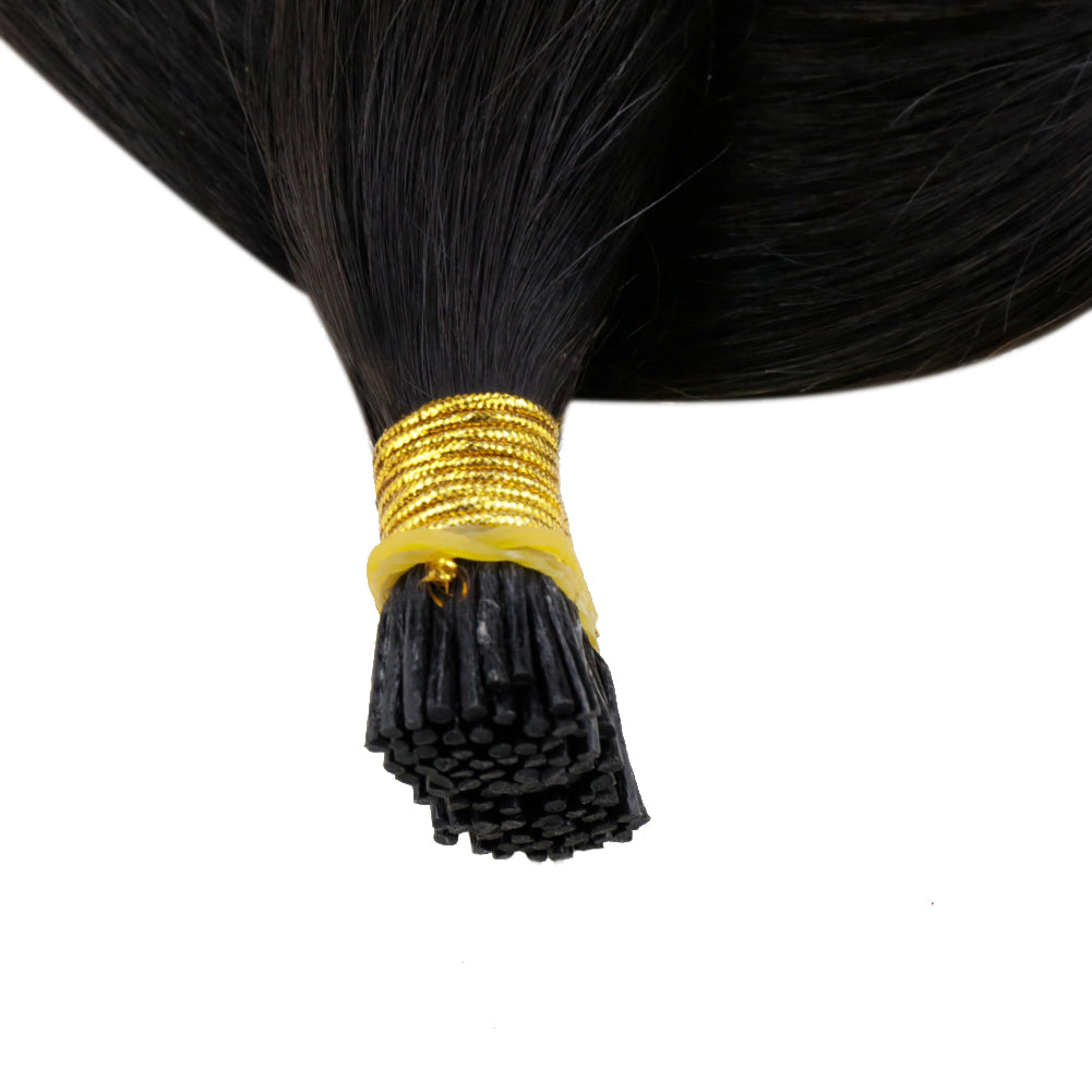 Up To 73% Off I Tip Hair Extensions Remy Hair Extensions (#1B) - FShine Shop