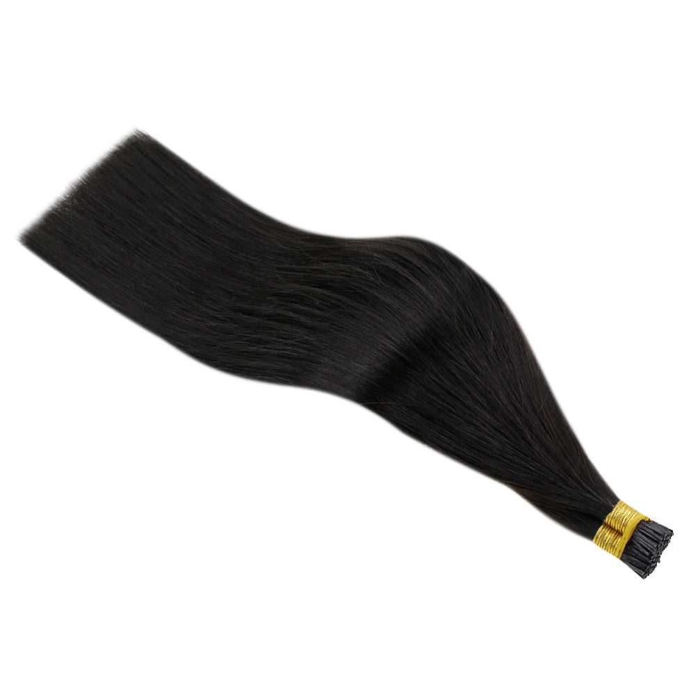 Up To 73% Off I Tip Hair Extensions Remy Hair Extensions (#1B) - FShine Shop