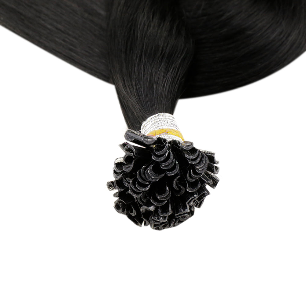 nail tip colored hair extensions