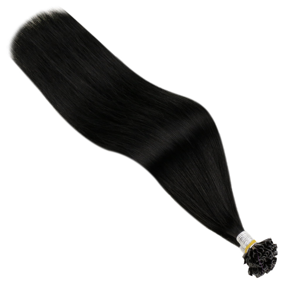 nail tip colored hair extensions real hair