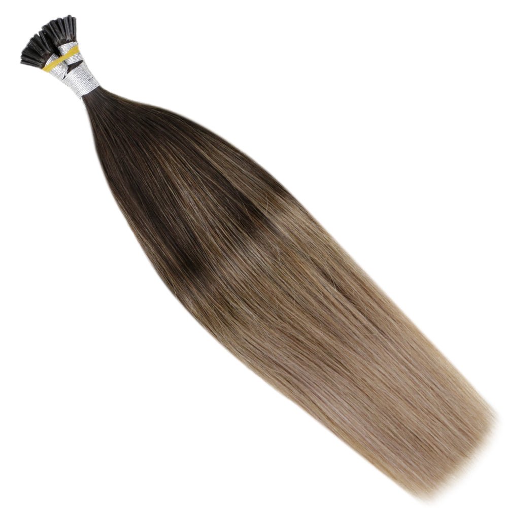 Up To 73% Off I Tip Hair Extensions Remy Pastel Ombre Hair Extensions (#2/6/18) - FShine Shop