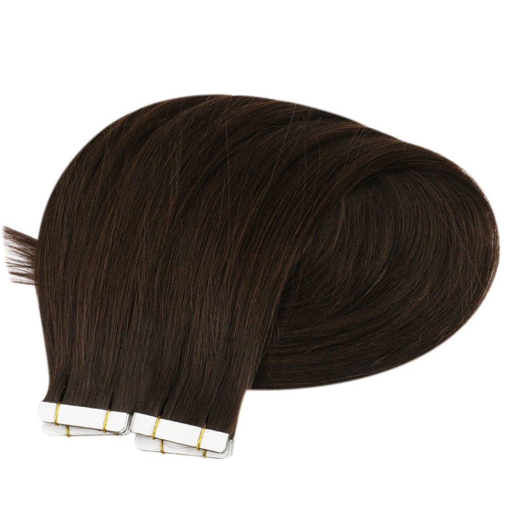 Up To 73% Off Seamless Injection Tape in Hair Extensions 100% Virgin Real Hair Brown Color(#4) - FShine Shop