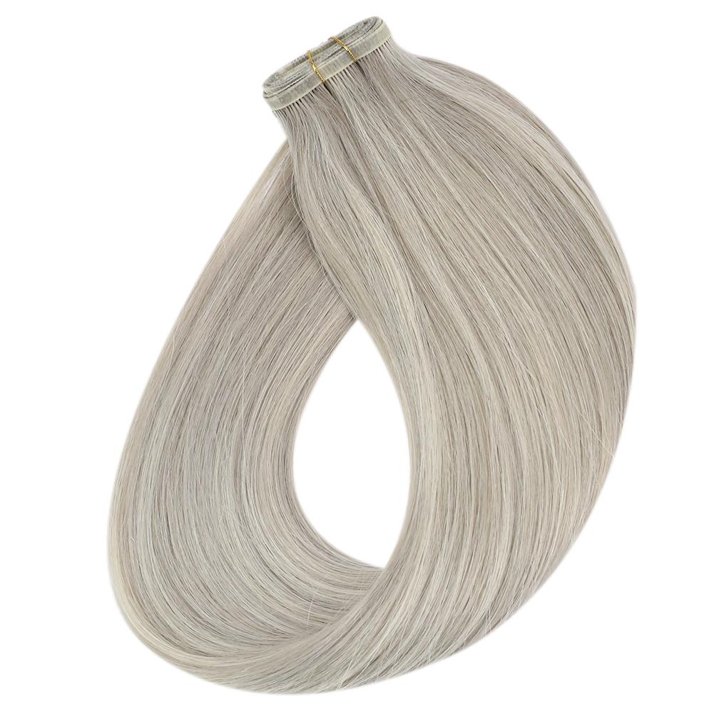 Fshine Virgin PU Sew In Hair Invisible 100% Remy Human Hair Weft Bundles Color #19A/60 - FShine Shop