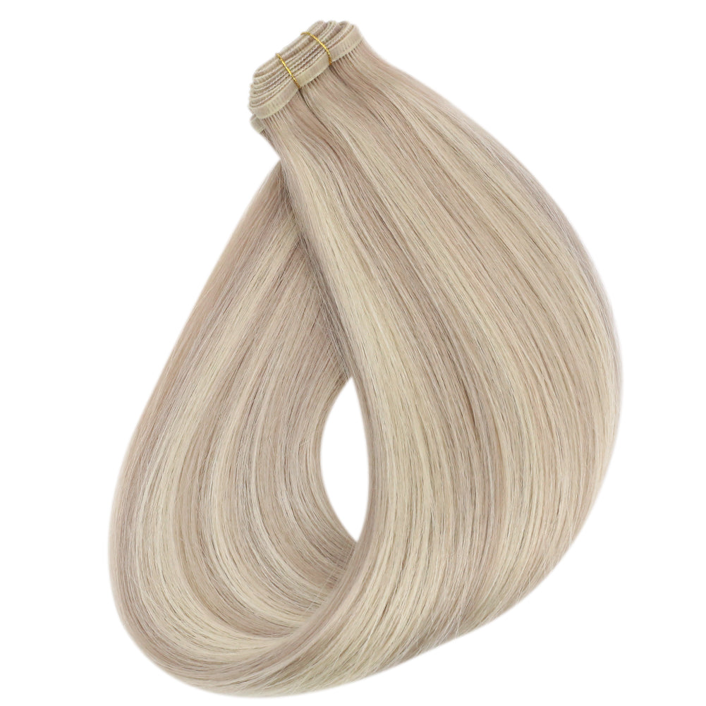 Fshine Virgin PU Sew In Hair Invisible 100% Remy Human Hair Weft Bundles Color #18P613 - FShine Shop