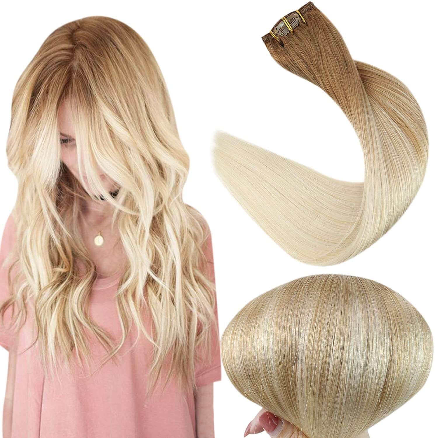 real hair extensions clip in human hair