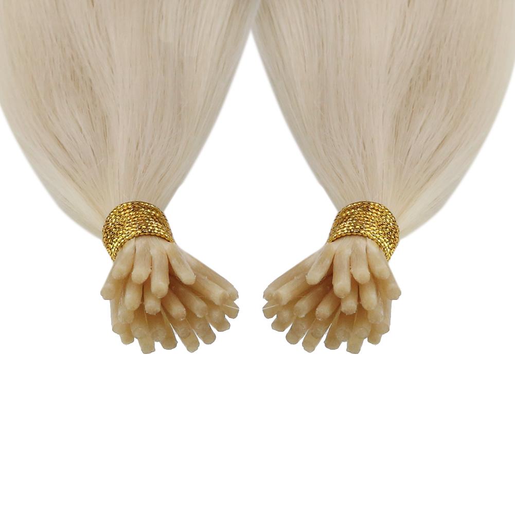 Fshine Virgin I Tip Real Human Hair 20g Hair Extensions Platinum Blonde (#60) - FShine Shop