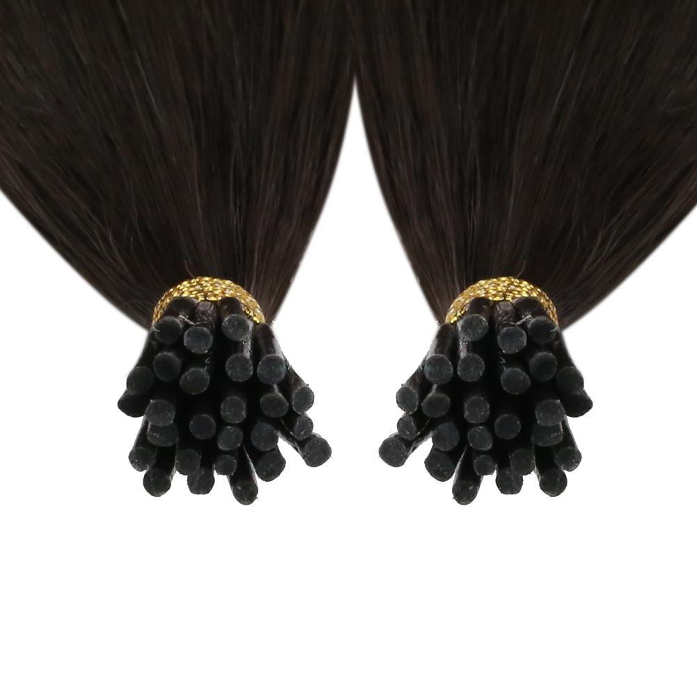 Fshine Virgin I Tip Real Human Hair 20g Hair Extensions Medium Brown (#4) - FShine Shop