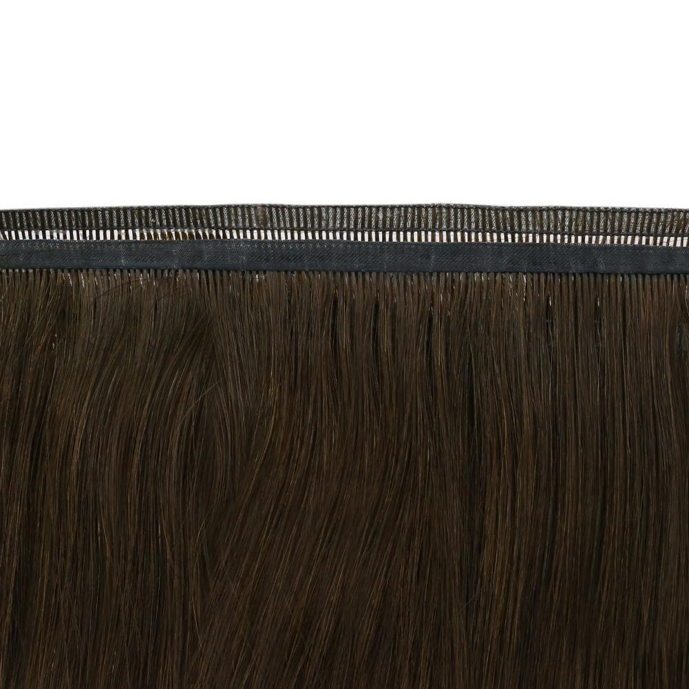 Fshine Virgin PU Sew In Hair Invisible 100% Remy Human Hair Weft Bundles Pure Color #4 - FShine Shop