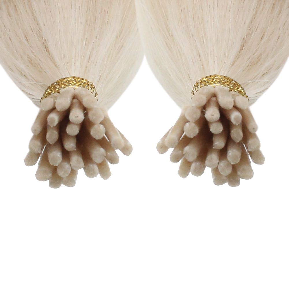 Fshine Virgin I Tip Real Human Hair 20g Hair Extensions White Blonde (#1000) - FShine Shop