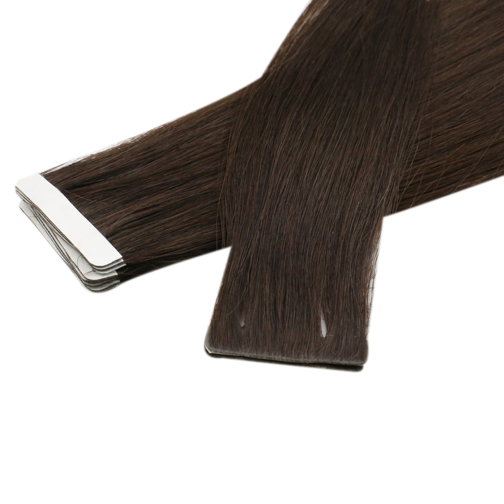 Up To 73% Off Seamless Injection Tape in Hair Extensions 100% Virgin Real Hair Brown Color(#4) - FShine Shop