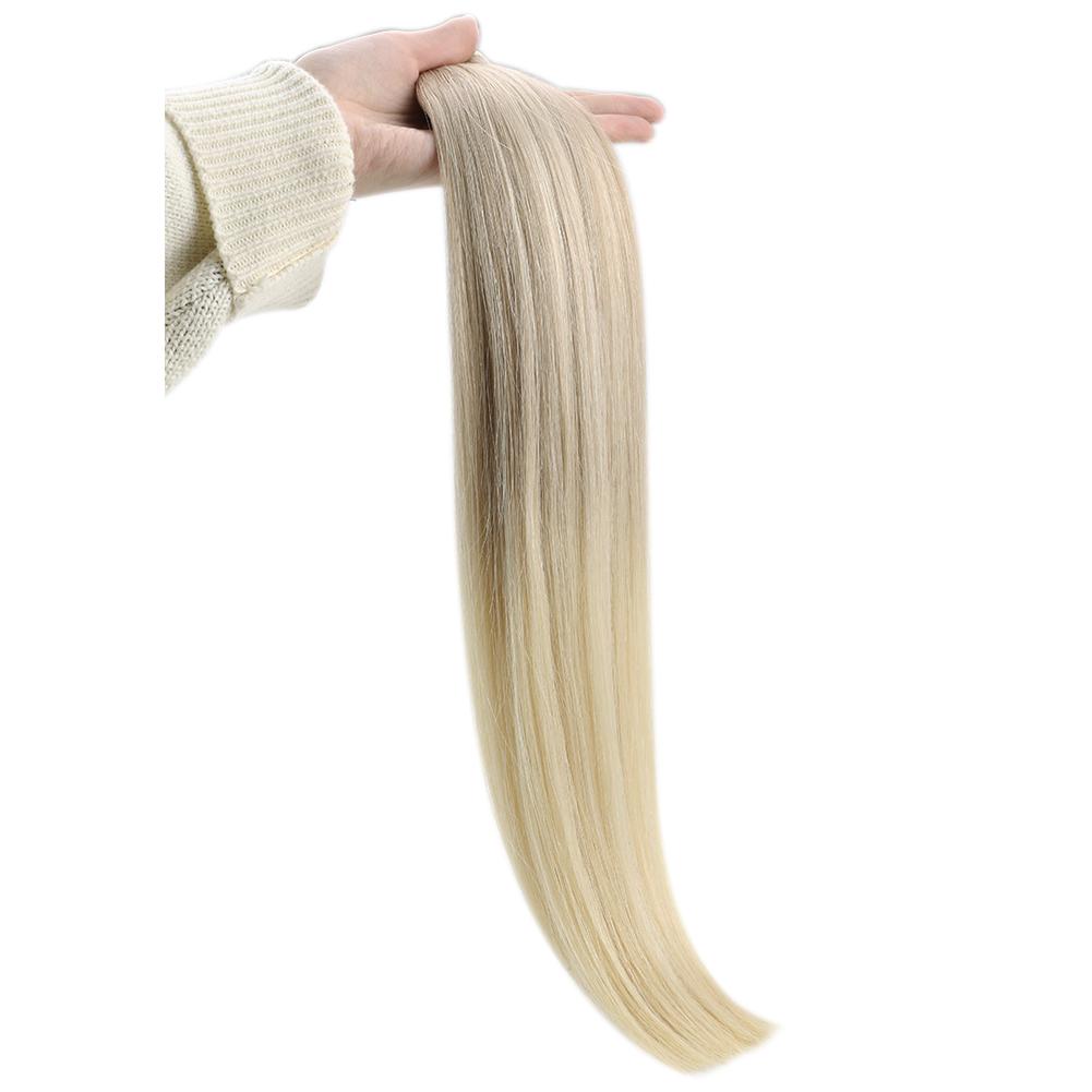 Fshine Virgin PU Sew In Hair Invisible 100% Remy Human Hair Weft Bundles Color #18/22/60 - FShine Shop
