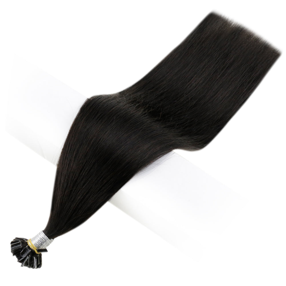 nail tip colored hair extensions