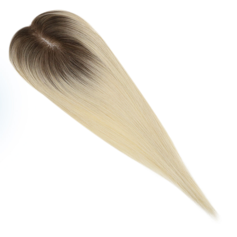 Lace Wig Toppers Hand-made Lace Base Hairpiece For Women Ombre color #10T613 (12cm*6cm) - FShine Shop