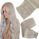 FShine PU Clip In Hair Extensions Clip in Hair Extensions #1000