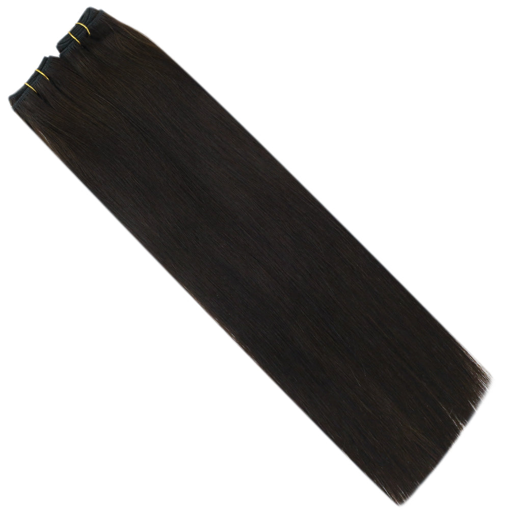 Fshine Virgin Weft Brazilian 100% Human Hair Sew In Bundles Straight 50Grams Off Black(#1B) - FShine Shop