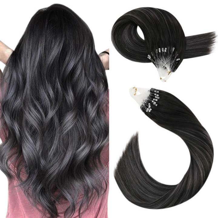 micro ring colored hair extensions