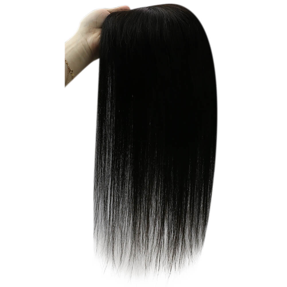 Lace Human Hair Toppers Wig Best Hairpieces For Women Hair Loss Color #1B Off Black (13cm*13cm) - FShine Shop