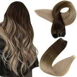 Fshine Sew in Weft 100% Remy Human Hair Bundle Balayage #2/6/18