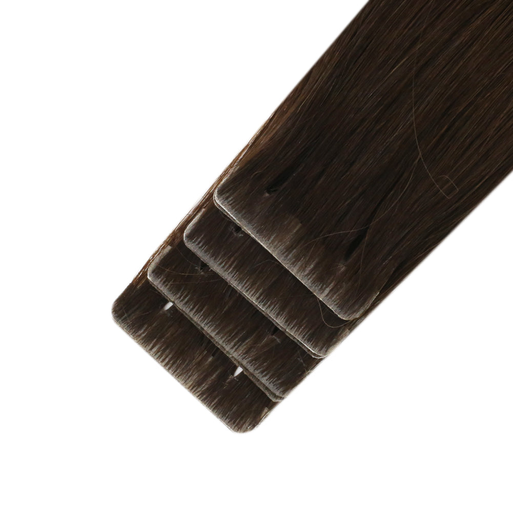 Up To 73% Off Seamless Injection Tape in Hair Extensions 100% Virgin Real Hair Brown Color(#4) - FShine Shop
