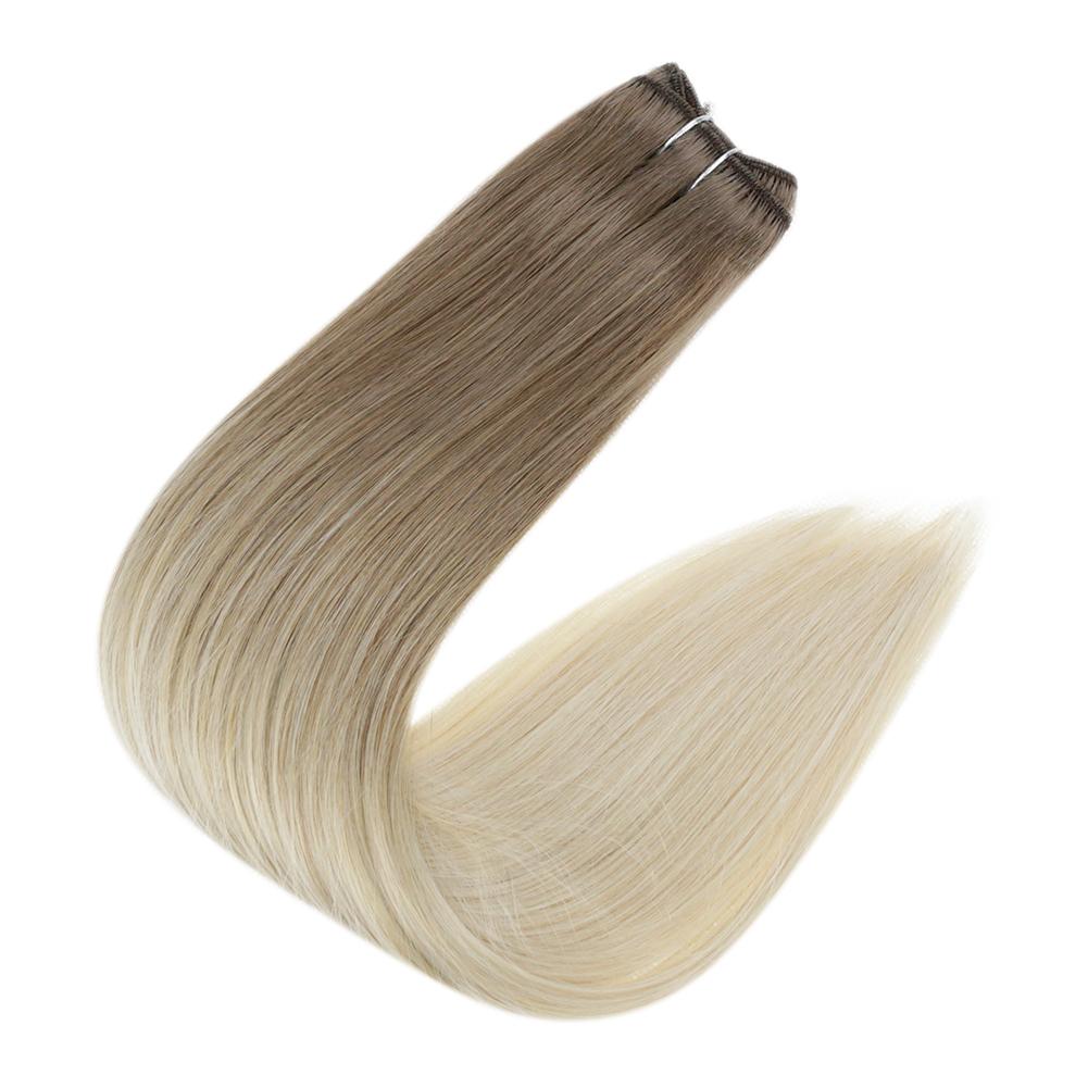 hair weft bundles blonde