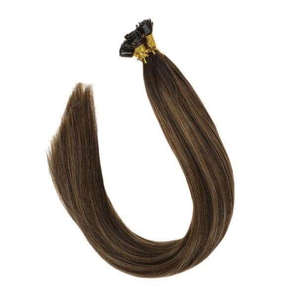 flat tip colored hair extensions