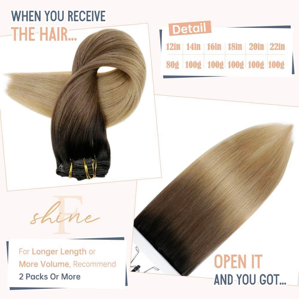real hair clip on extentions