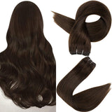 Fshine Sew in Weft 100% Remy Human Hair Bundle Darkest Brown #2