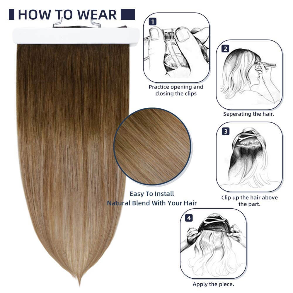 hair clip on extensions human hair