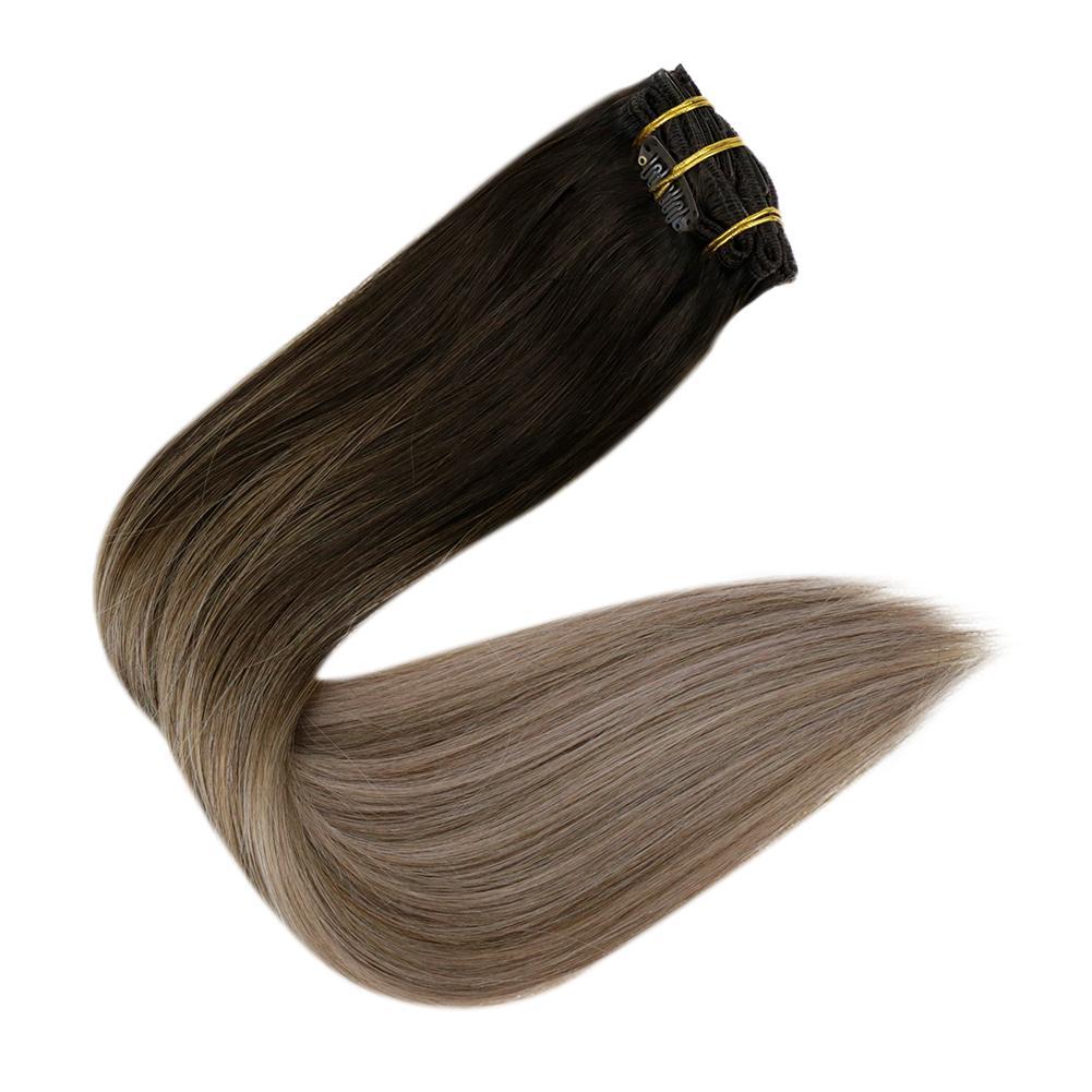 balayage extensions clip in remy clip