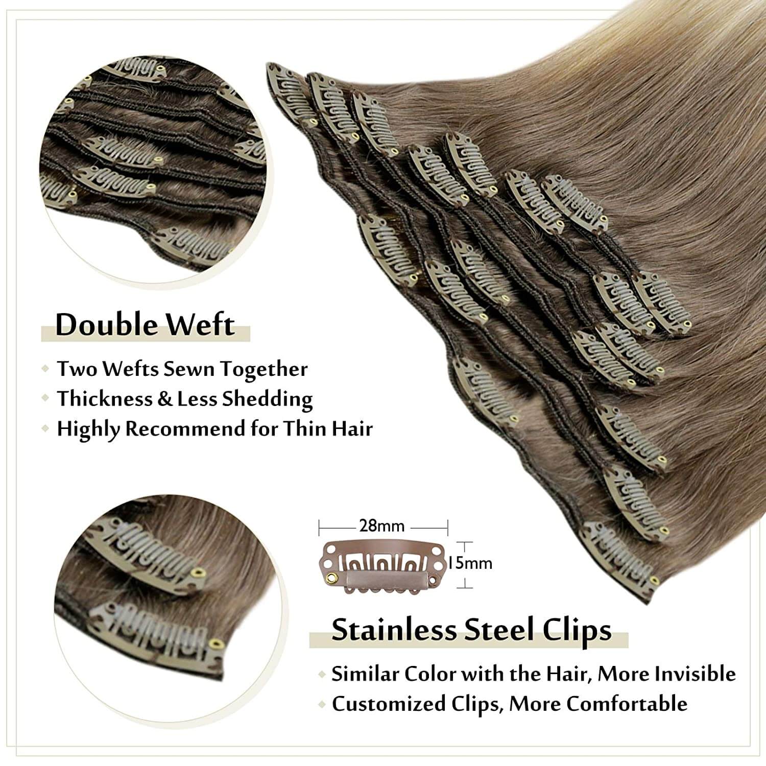 clip in real hair extensions