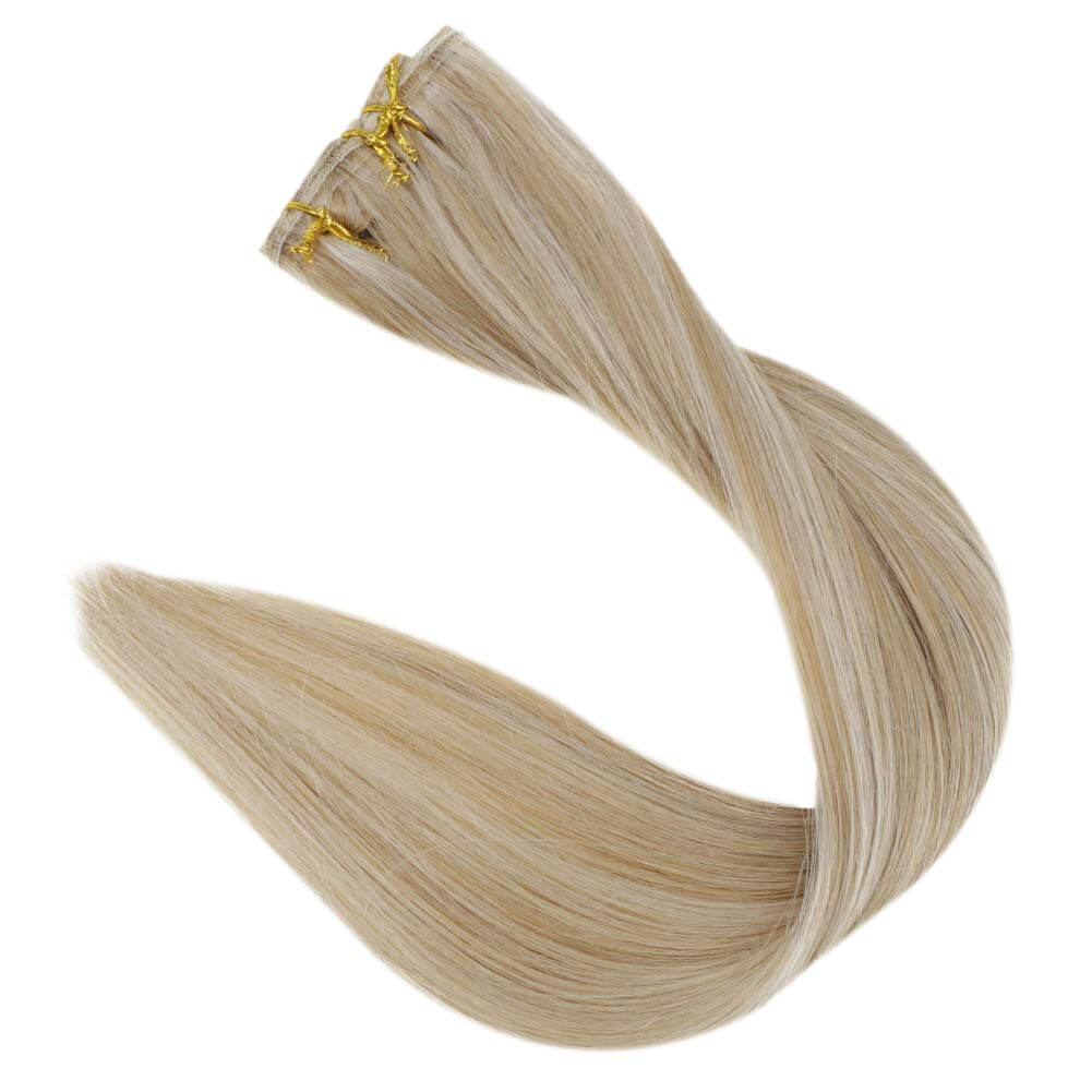clip in human hair extensions double weft
