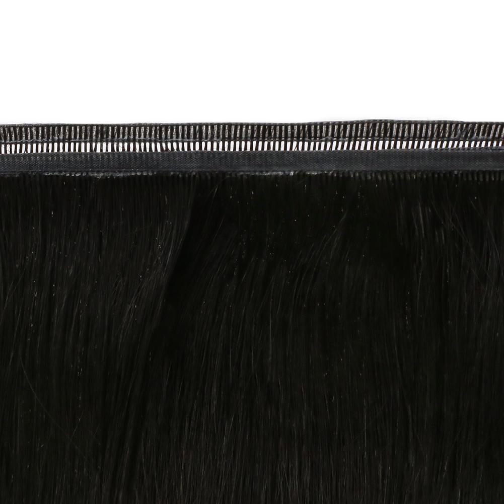 Fshine Virgin PU Sew In Hair Invisible 100% Remy Human Hair Weft Bundles Pure Color #1B - FShine Shop
