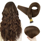 I Tip Real Human Hair Extensions Medium Brown (#4)