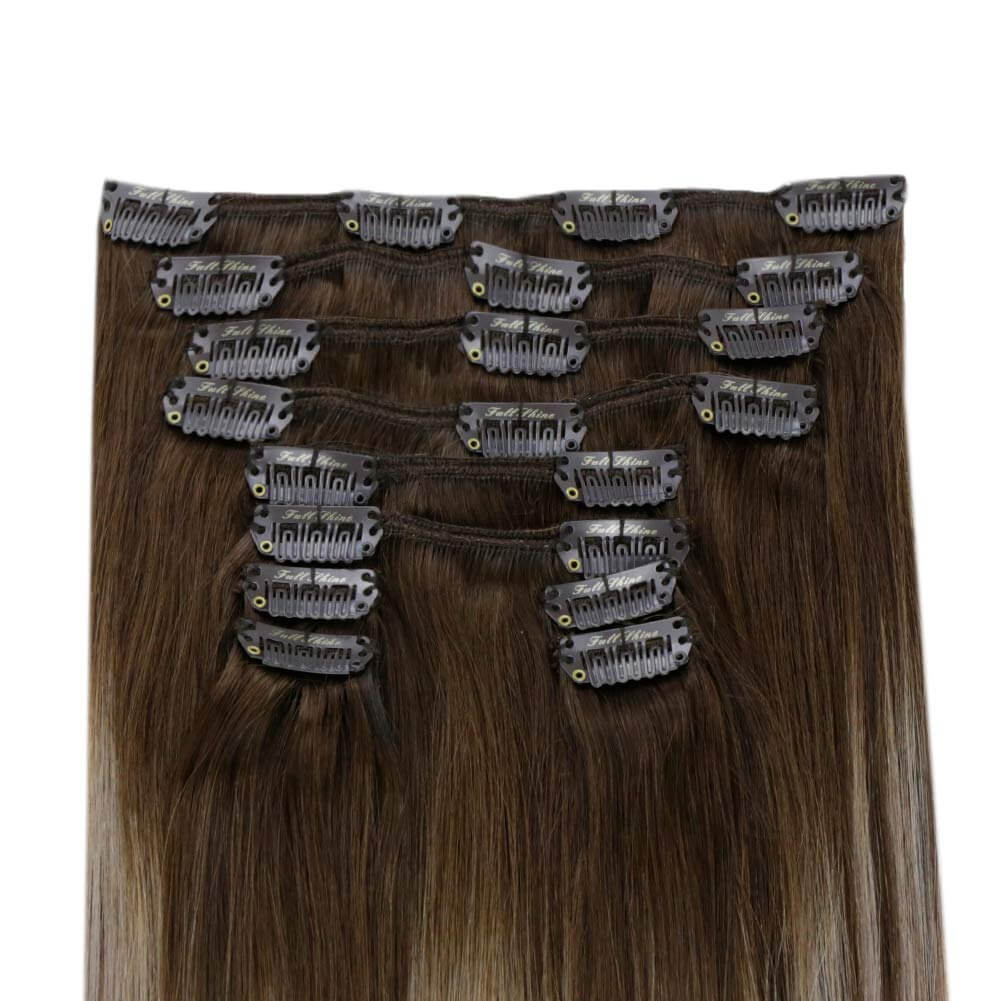 human hair extensions clip on