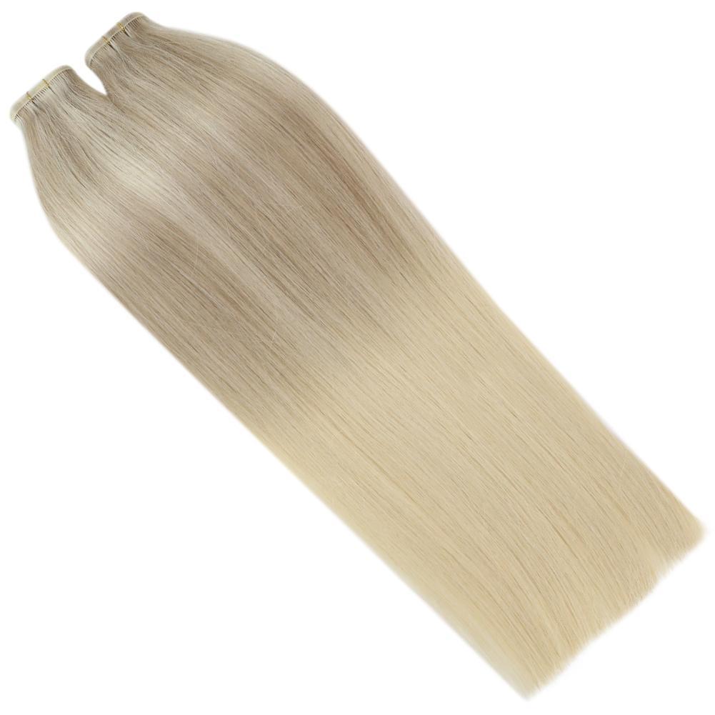 Fshine Virgin PU Sew In Hair Invisible 100% Remy Human Hair Weft Bundles Color #18/22/60 - FShine Shop