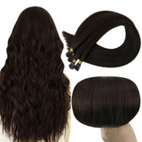 Fshine Virgin I Tip Real Human Hair 20g Hair Extensions Medium Brown (#4)