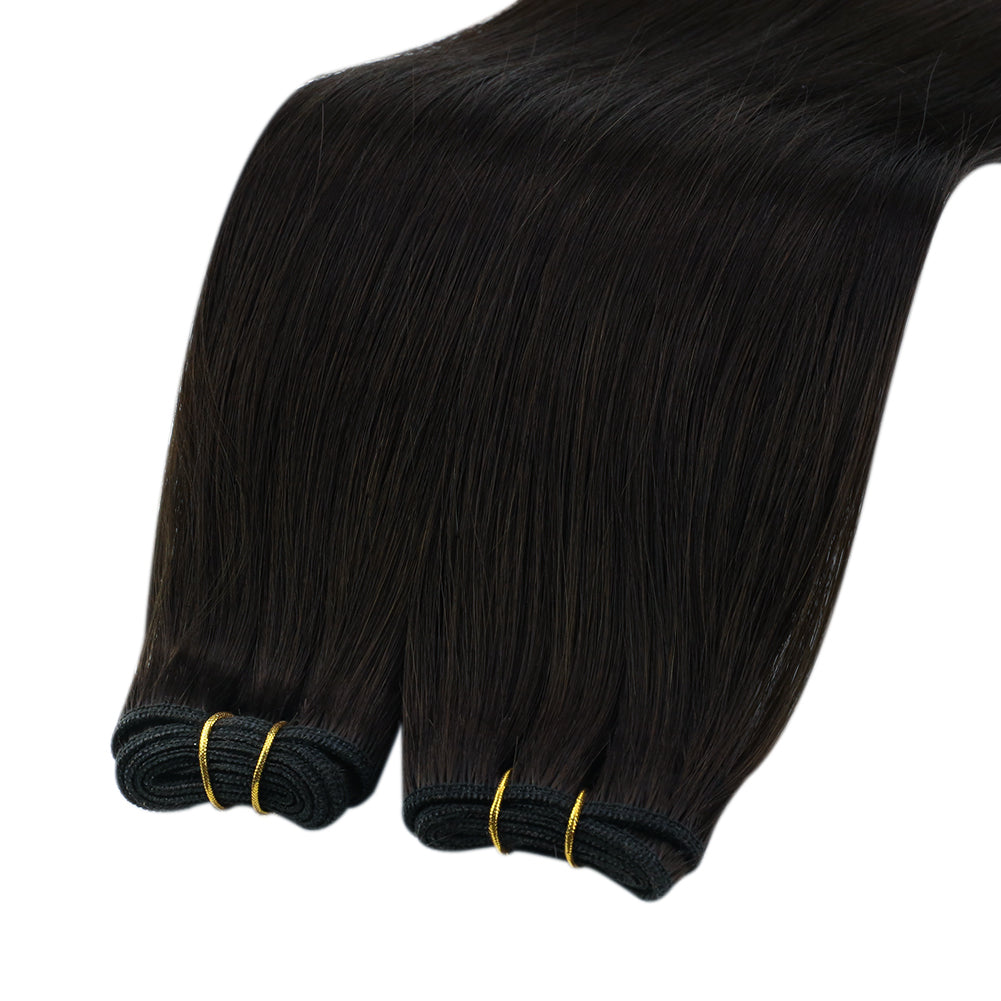Fshine Virgin Weft Brazilian 100% Human Hair Sew In Bundles Straight 50Grams Off Black(#1B) - FShine Shop