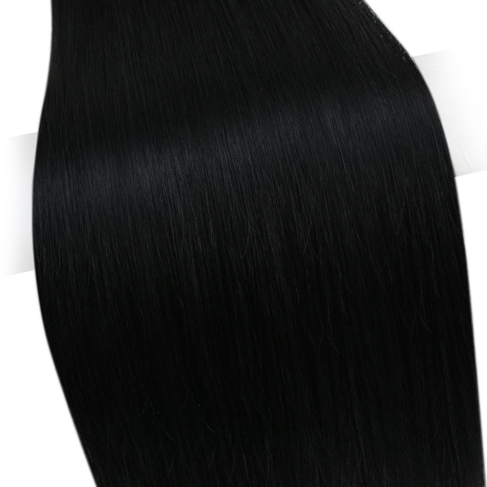 Flat Tip Hair Extensions Jet Black