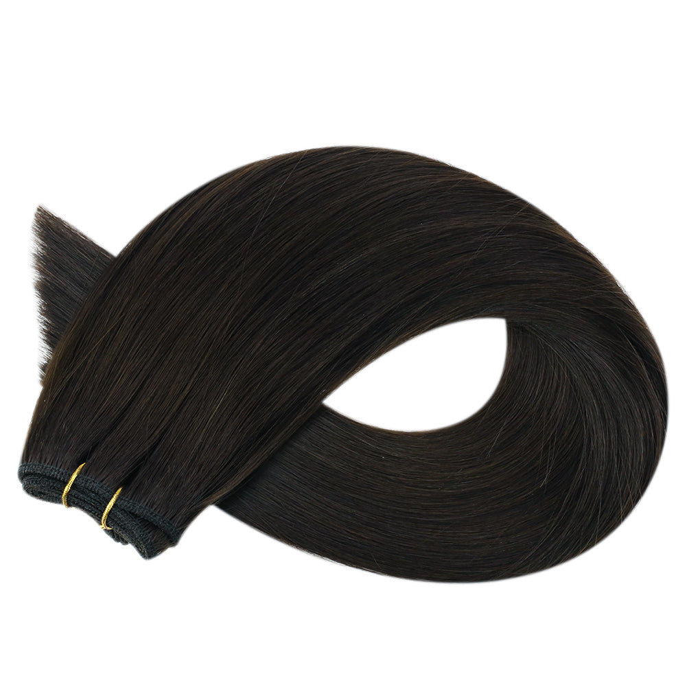 Fshine Virgin Weft Brazilian 100% Human Hair Sew In Bundles Straight 50Grams Off Black(#1B) - FShine Shop