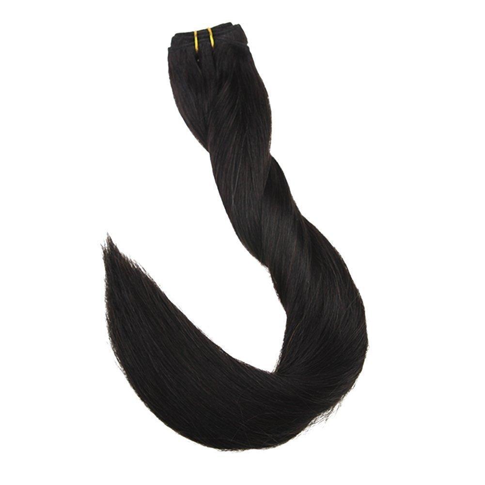 Fshine Virgin Weft Brazilian 100% Human Hair Sew In Bundles Straight 50Grams Off Black(#1B) - FShine Shop