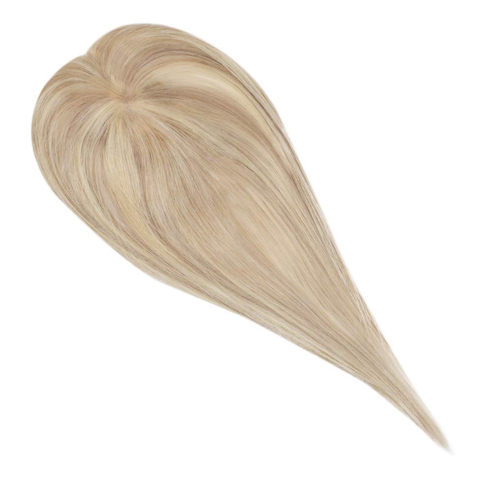 Lace Wig Toppers Hand-made Lace Base Hairpiece For Women Highlights Color #18/613 Blonde (12cm*6cm) - FShine Shop